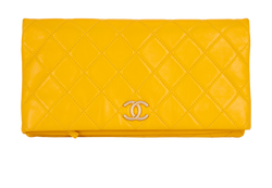 CC Foldover Clutch, Leather, Yellow, 25195775(2018), DB, 2*